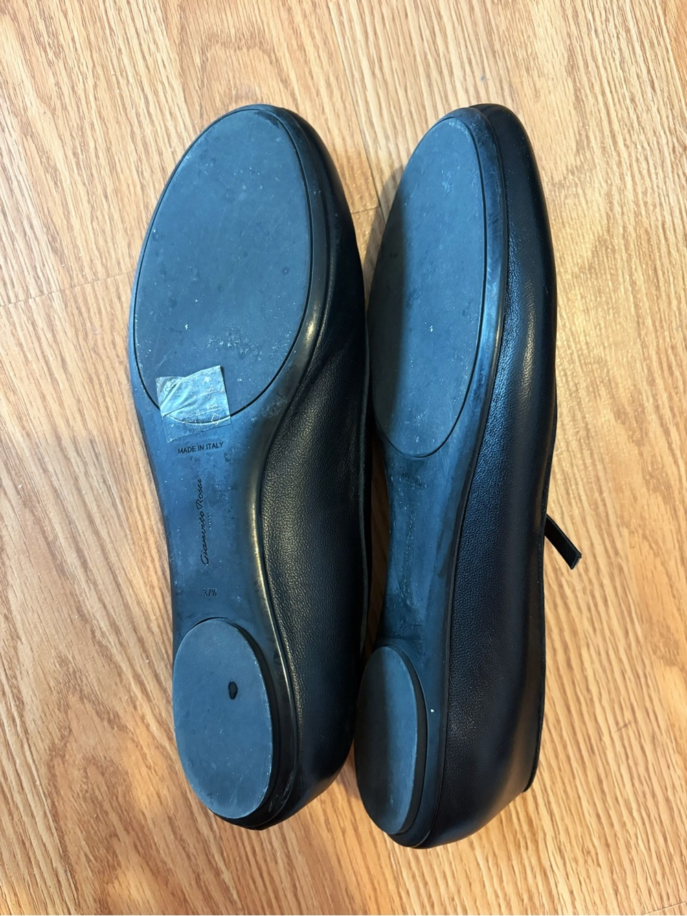 Gianvito Rossi Black Leather Mary Jane Flats - Picture 6 of 7